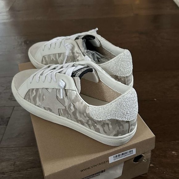 Vintage Havana Star Sneakers | Camo Print | Neutral Trainer | Size 8 - Picture 6 of 11